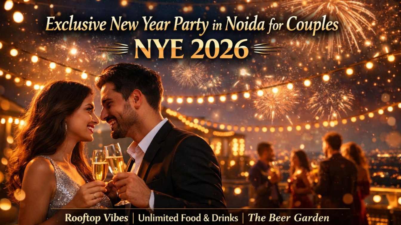 Exclusive New Year Party in Noida for Couples at a Rooftop Restaurant NYE 2026