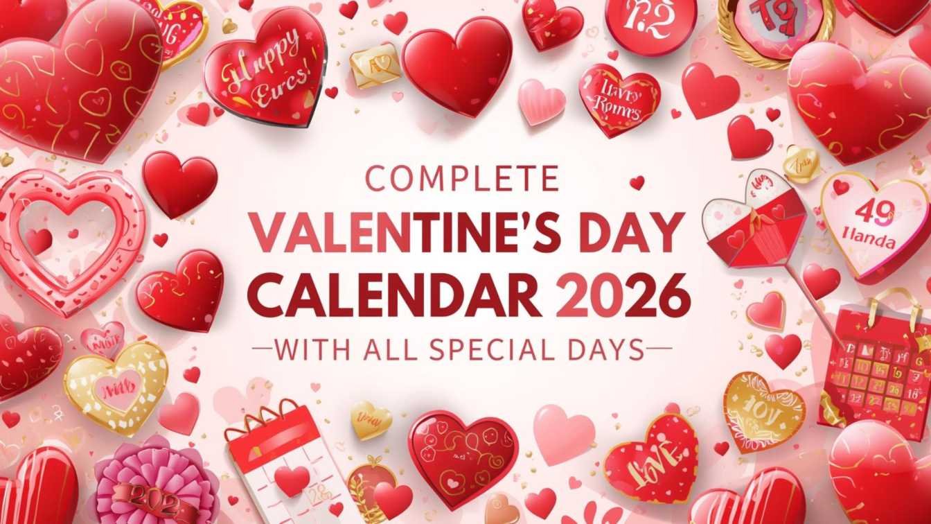 Complete Valentine Day Calendar 2026 With All Special Days